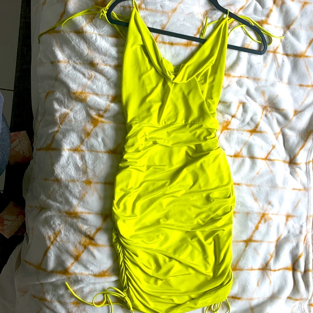 Lime fitted dress